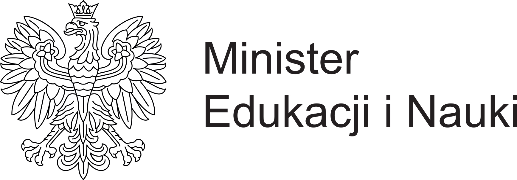 Herb z napisem Minister Edukacji i Nauki.