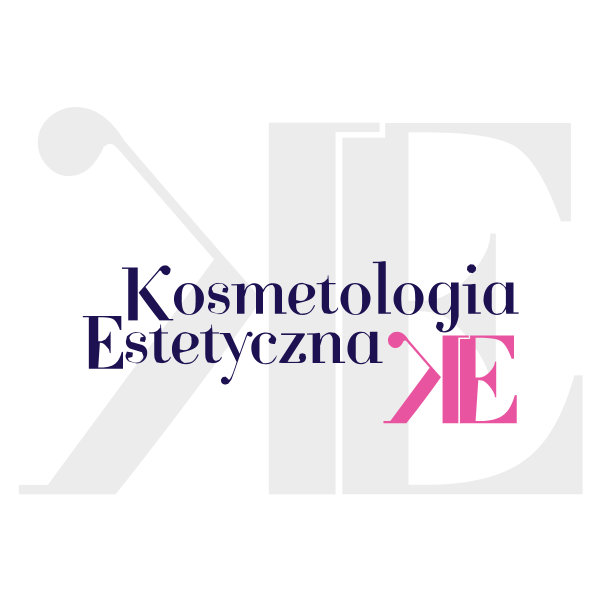 Logo z napisem "Kosmetologia Estetyczna" w eleganckiej typografii.