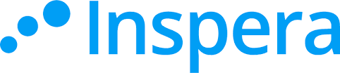 Logo firmy Inspera w odcieniach niebieskiego.