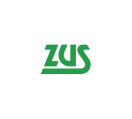 Logo ZUS w zielonym kolorze.