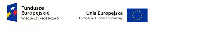Logotypy Funduszy Europejskich i Unii Europejskiej związane z edukacją i rozwojem.